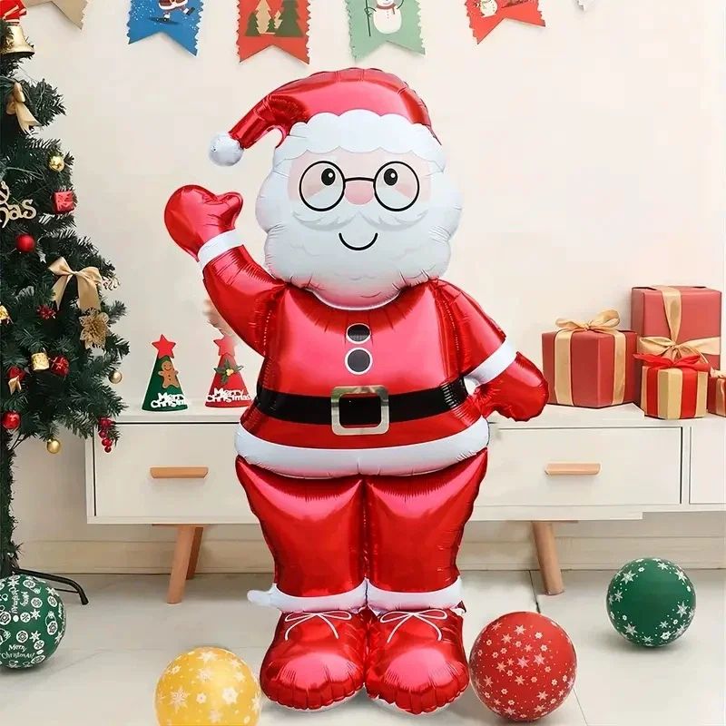 Extra Large Christmas Foil Balloon Standing Santa Or Snowman Holiday Party Decoration 2