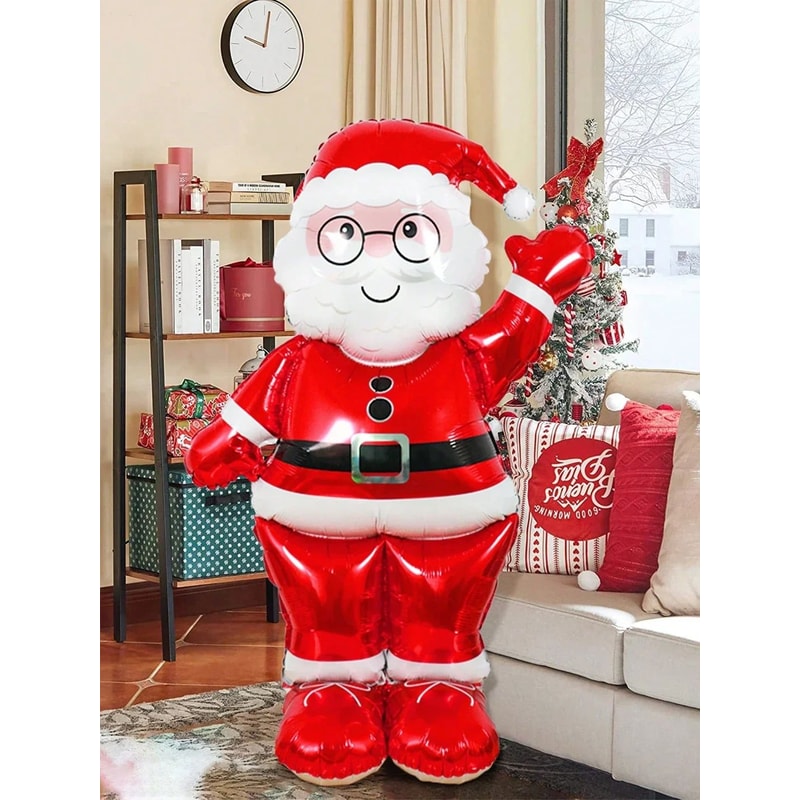 Extra Large Christmas Foil Balloon Standing Santa Or Snowman Holiday Party Decoration 3