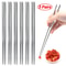 Silver Stainless Steel Chopsticks Set Reusable Nonslip Korean Style Dining Chopsticks 0