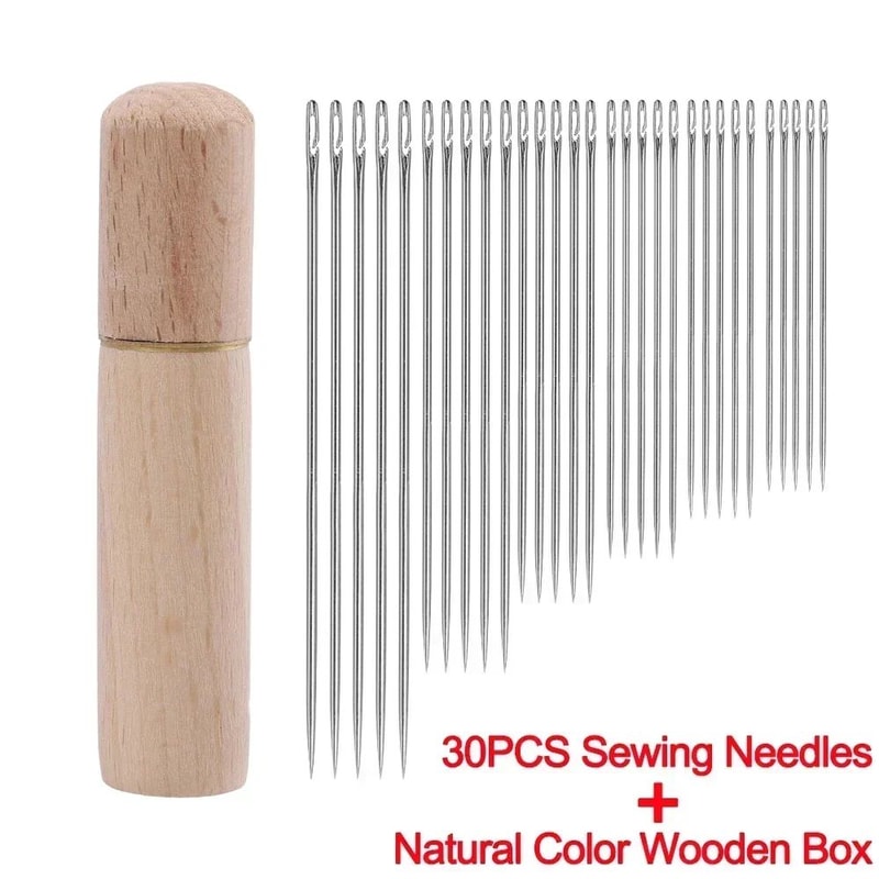 QuickThread Side Hole Self Threading Needles Set For Easy Sewing 9