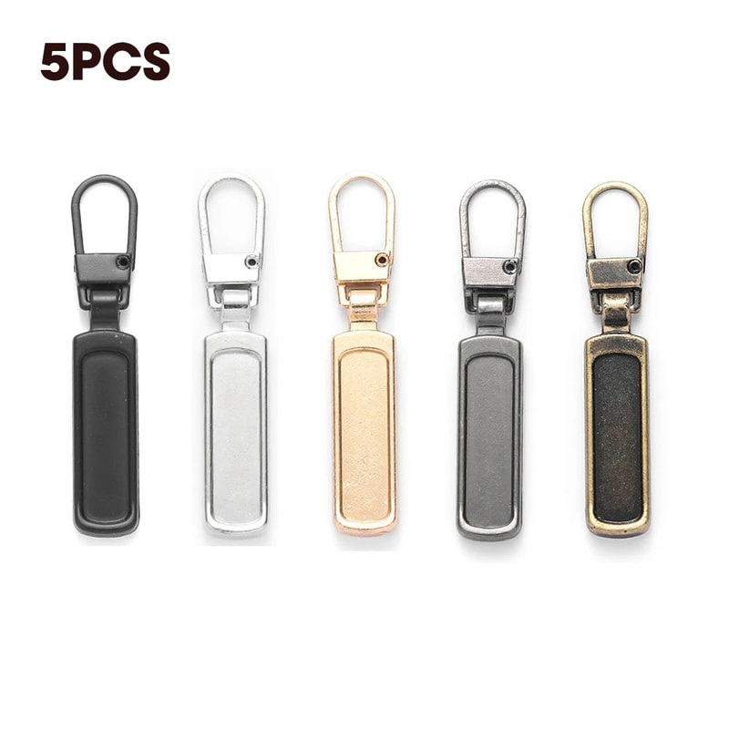 5Piece Detachable Zipper Pull Set Universal Replacement Zipper Head For Bags Luggage 11