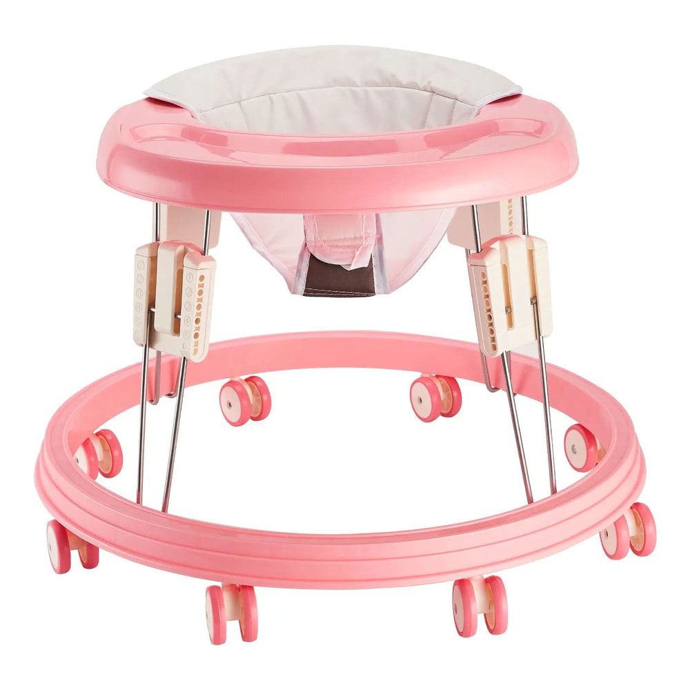 Foldable AntiRollover Baby Walker With Brakes Adjustable Height 2