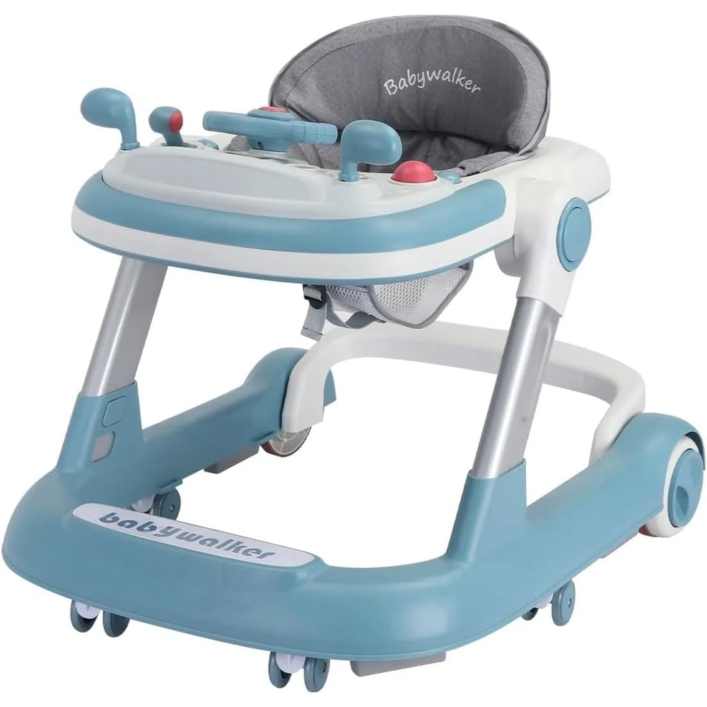 2in1 Foldable Baby Walker With Tray Music Activity Center 7