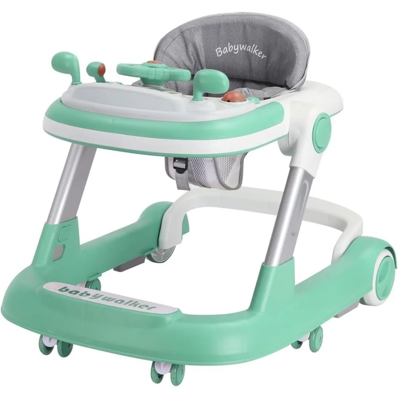 2in1 Foldable Baby Walker With Tray Music Activity Center 8