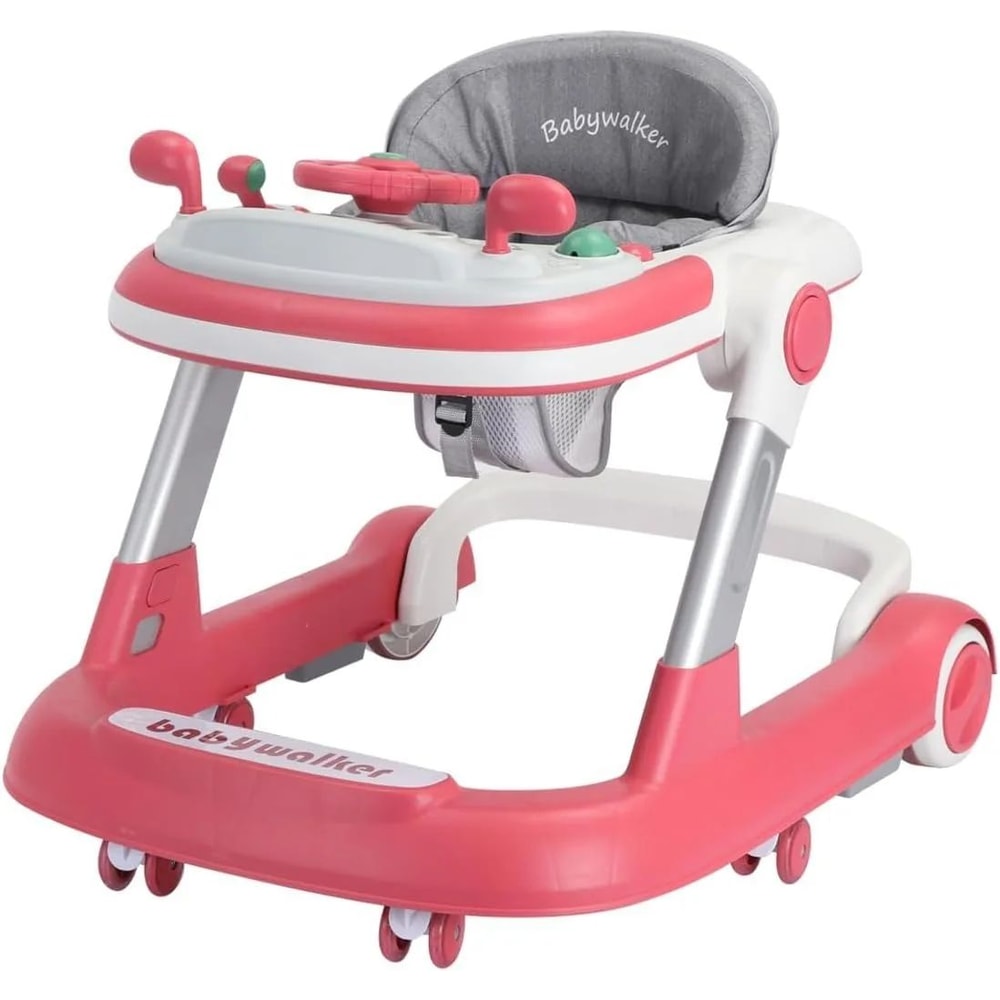 2in1 Foldable Baby Walker With Tray Music Activity Center 9