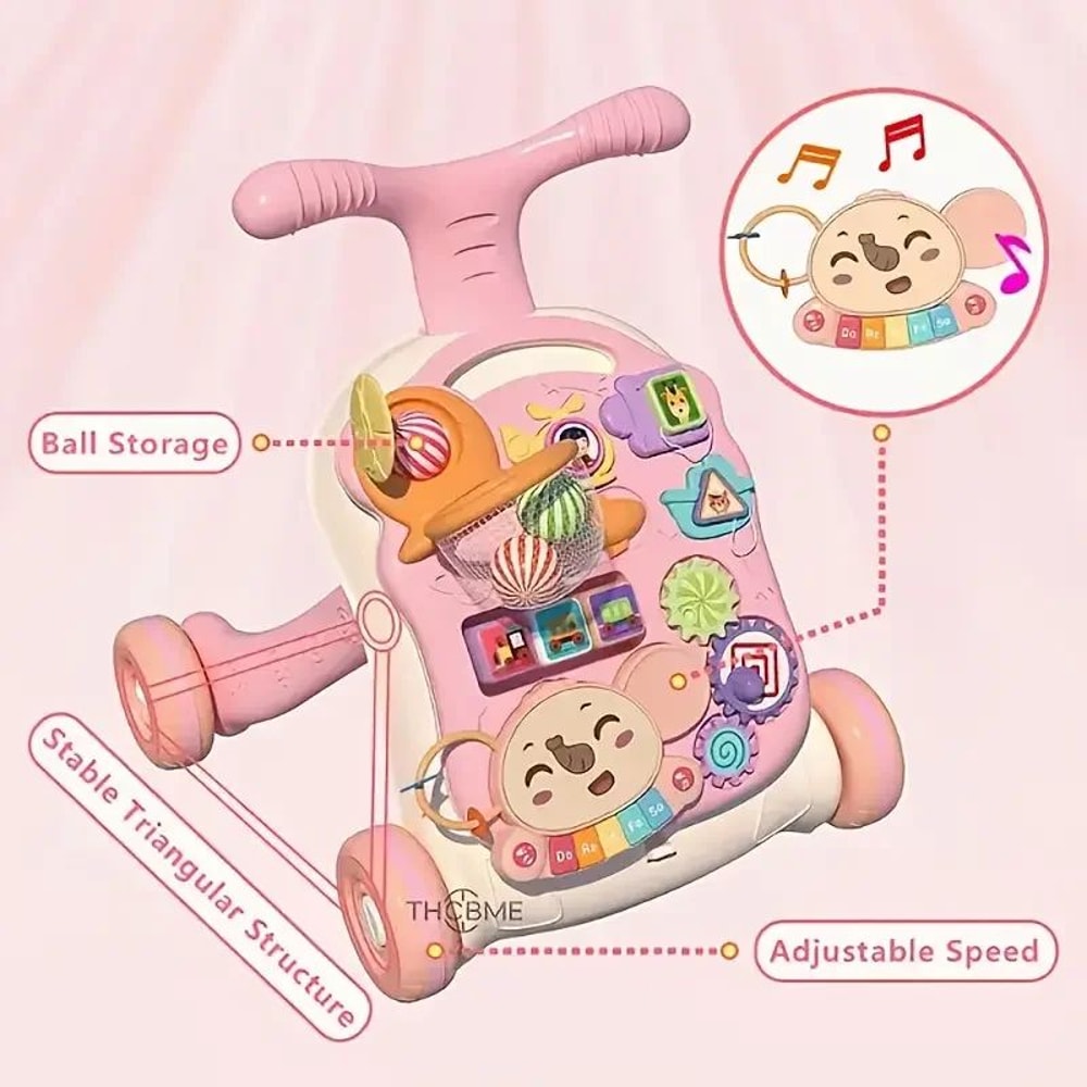 2in1 Baby Walker Sit To Stand Learning Walker With Music Activity Tray 3