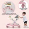 2in1 Interactive Baby Walker With Music Push Handle Feeding Tray 3