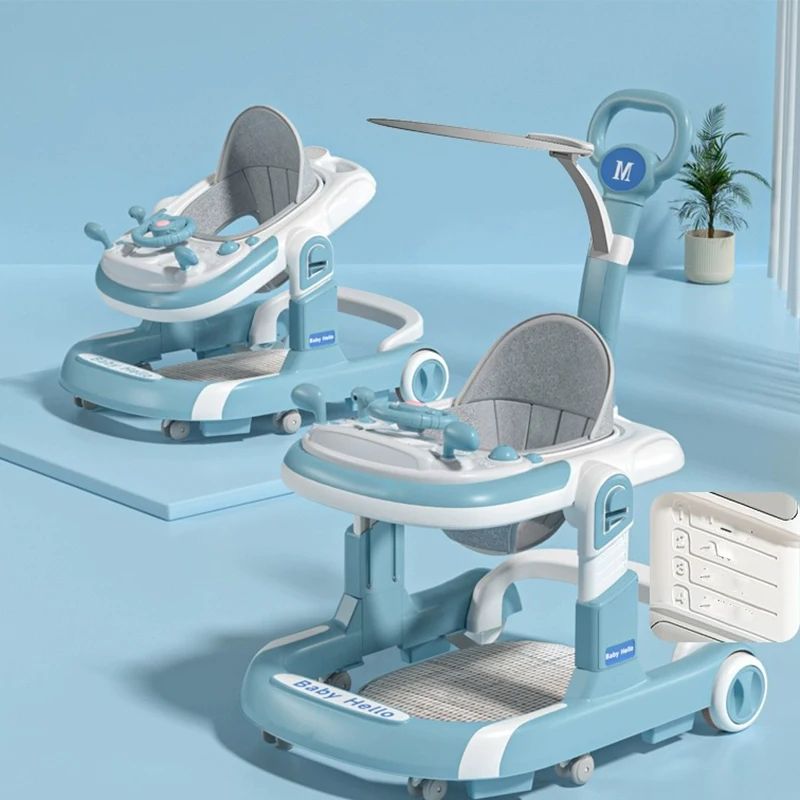 2in1 Foldable Baby Walker With Feeding Tray Music Activity Center 0