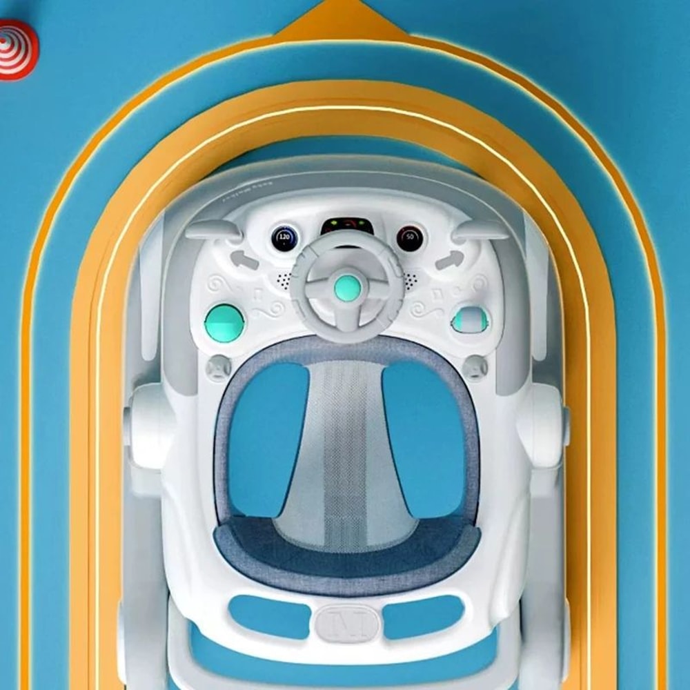 2in1 Foldable Baby Walker With Feeding Tray Music Activity Center 3