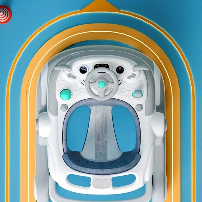 2in1 Foldable Baby Walker With Feeding Tray Music Activity Center 3