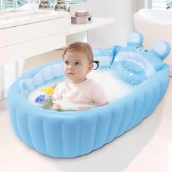 softsplash inflatable baby bathtub – portable kids bath pool for safe & fun bath time