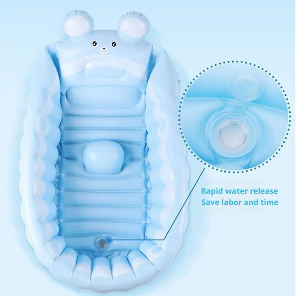 SoftSplash Inflatable Baby Bathtub Portable Kids Bath Pool For Safe Fun Bath Time 4
