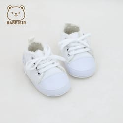 cozy plush baby pre walker shoes – soft sole winter infant canvas sneakers