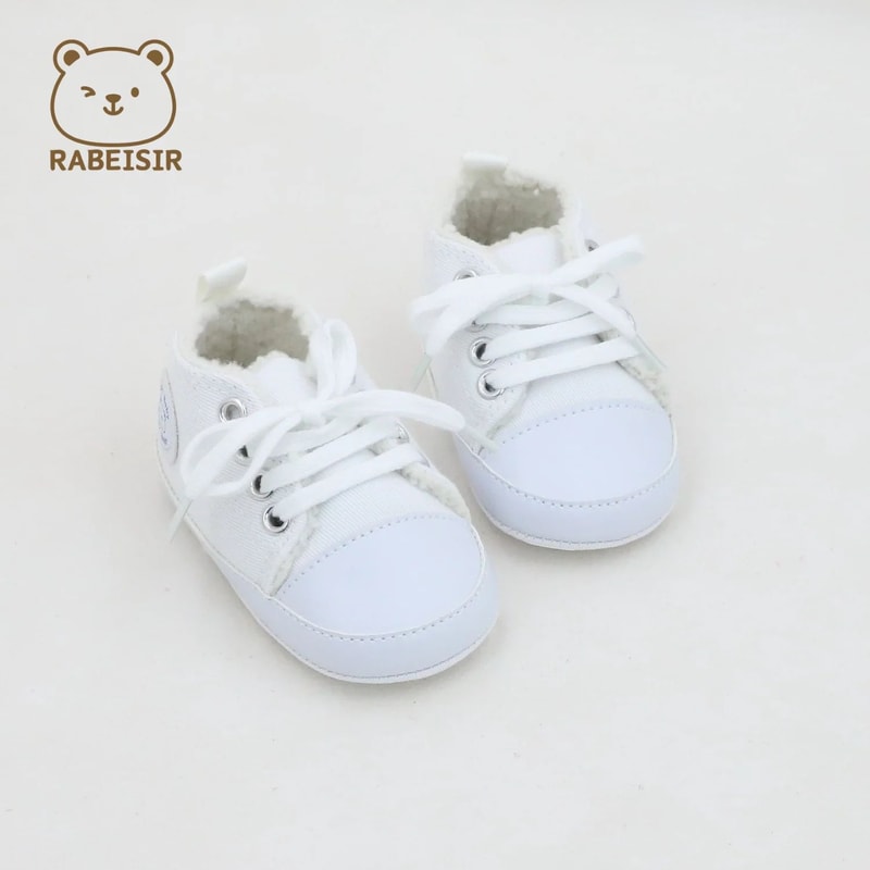 Cozy Plush Baby Pre Walker Shoes Soft Sole Winter Infant Canvas Sneakers 0