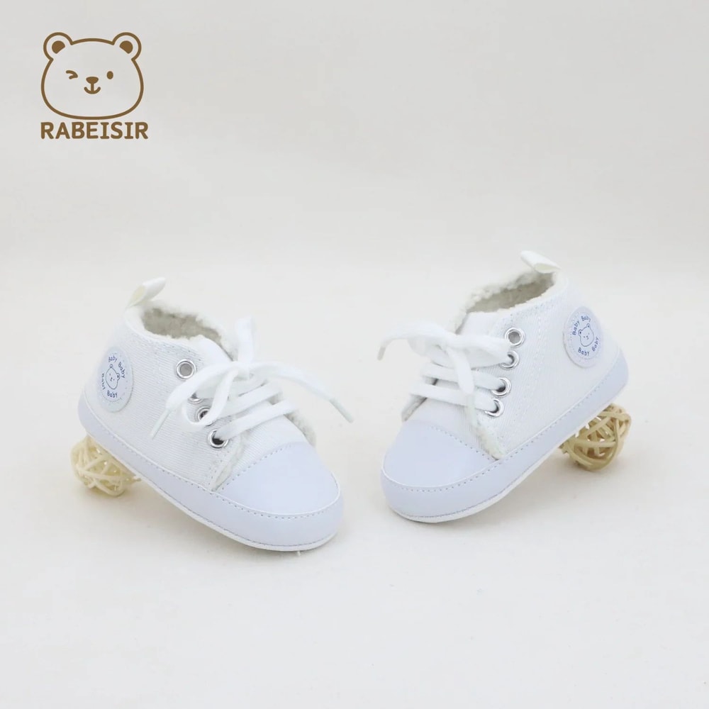 Cozy Plush Baby Pre Walker Shoes Soft Sole Winter Infant Canvas Sneakers 1
