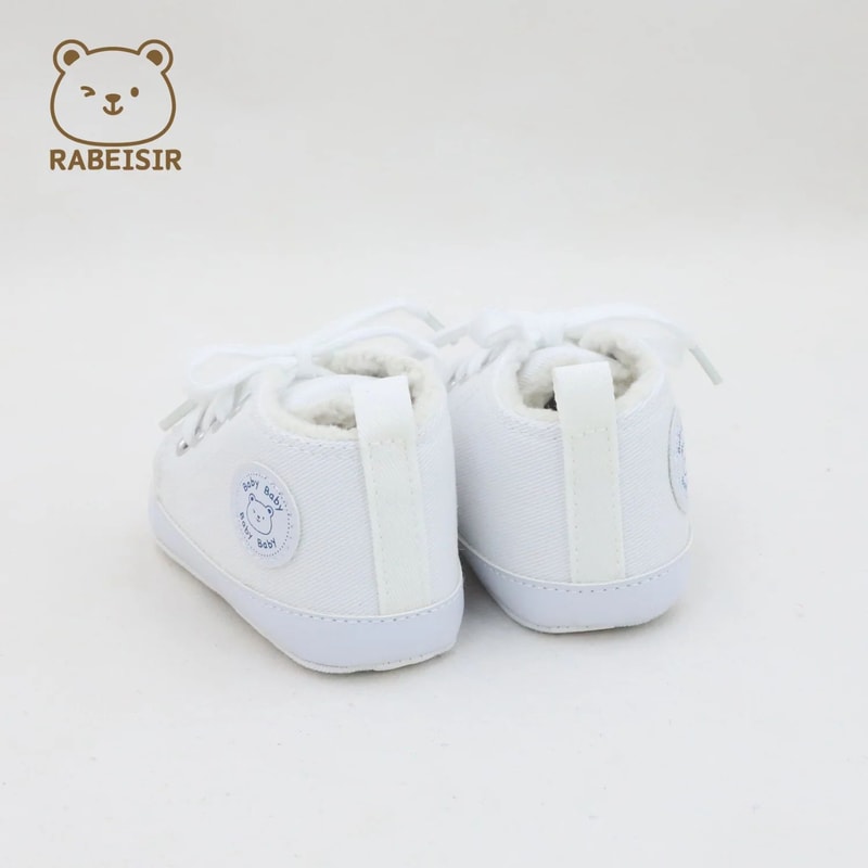Cozy Plush Baby Pre Walker Shoes Soft Sole Winter Infant Canvas Sneakers 2