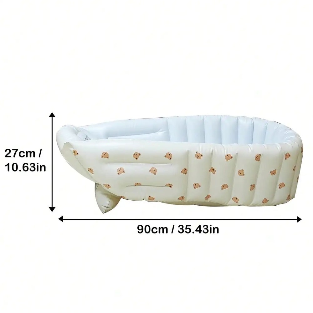 Inflatable Baby Bathtub Portable Toddler Bath Tub With NonSlip Base 7