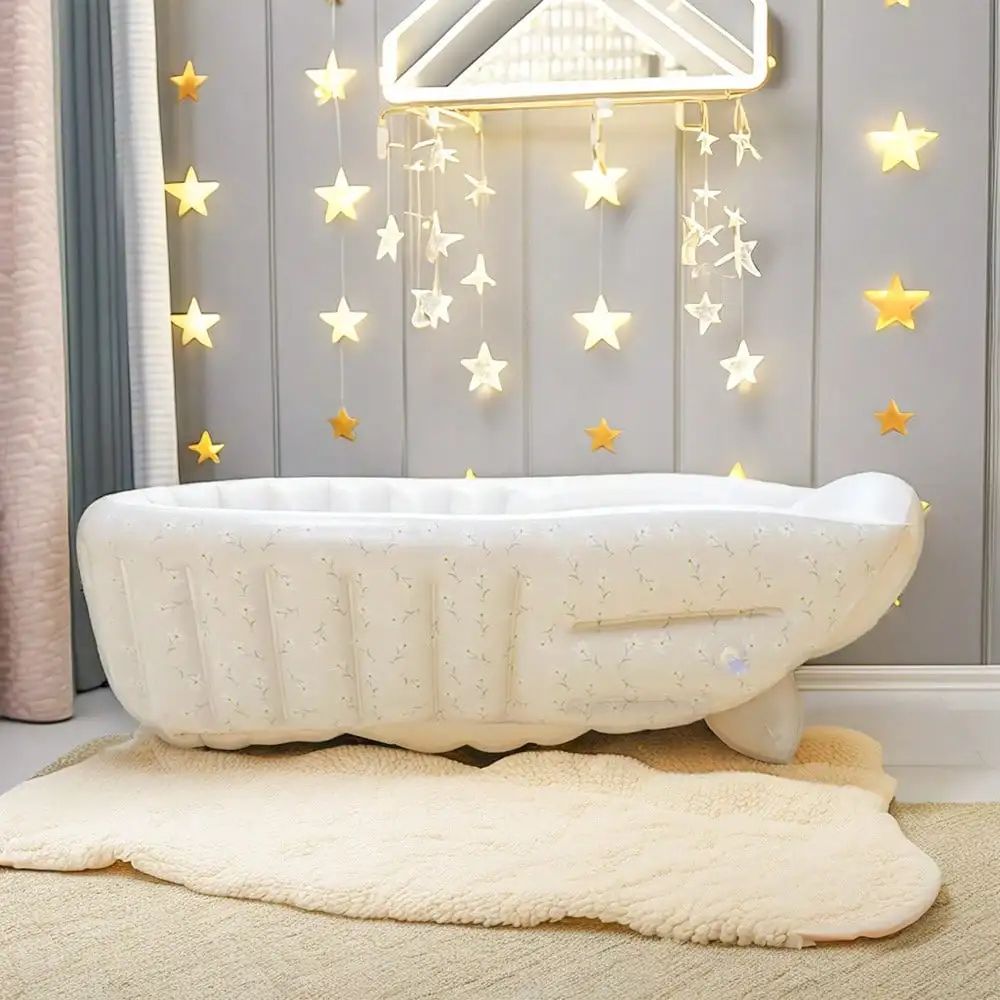 Inflatable Baby Bathtub Portable Toddler Bath Tub With NonSlip Base 11