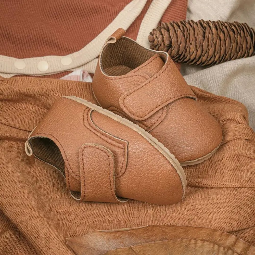 Retro Soft Leather Baby First Walker Shoes With NonSlip Sole 1