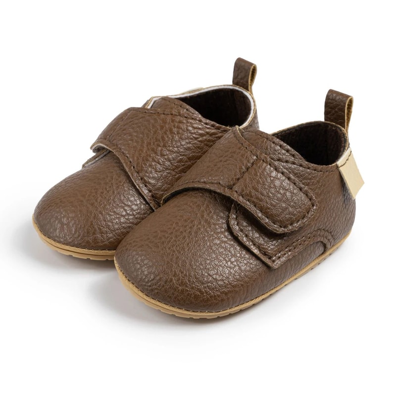 Retro Soft Leather Baby First Walker Shoes With NonSlip Sole 9