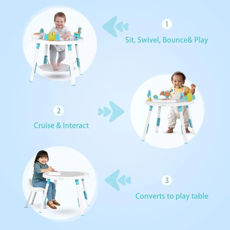 3in1 Baby Activity Center Jumper And Play Table With 360 Rotating Seat 2