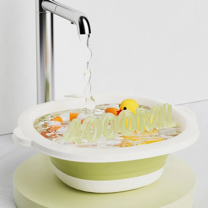 Foldable Baby Bathtub With NonSlip Base Portable Newborn Bath Tub For Safe Easy Bathing 2