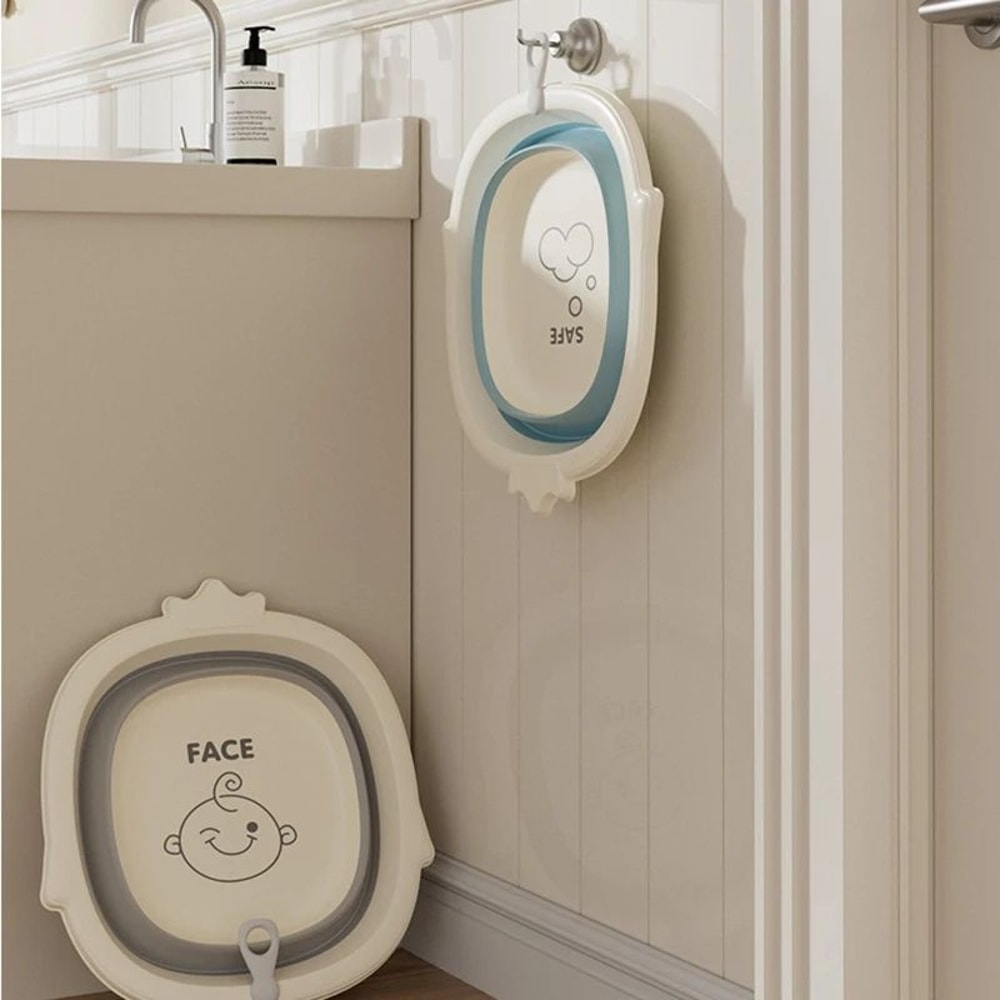 Foldable Baby Bathtub With NonSlip Base Portable Newborn Bath Tub For Safe Easy Bathing 3