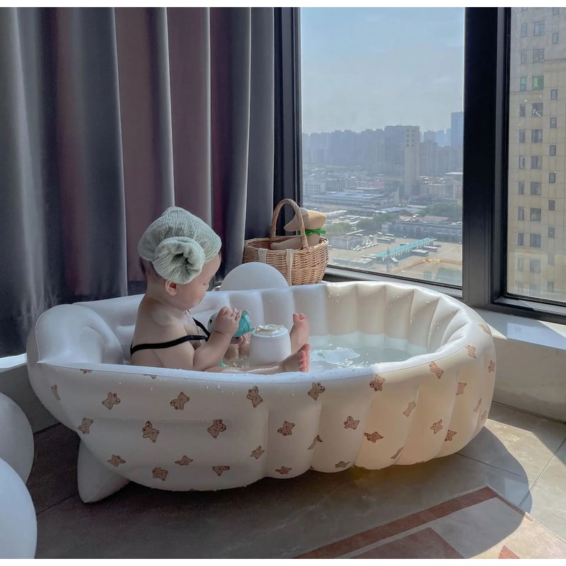Portable Baby Inflatable Bathtub Swimming Pool For Newborns And Toddlers 3