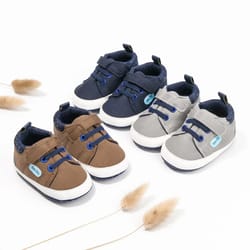 soft sole baby walking shoes – non-slip infant first walker canvas sneakers
