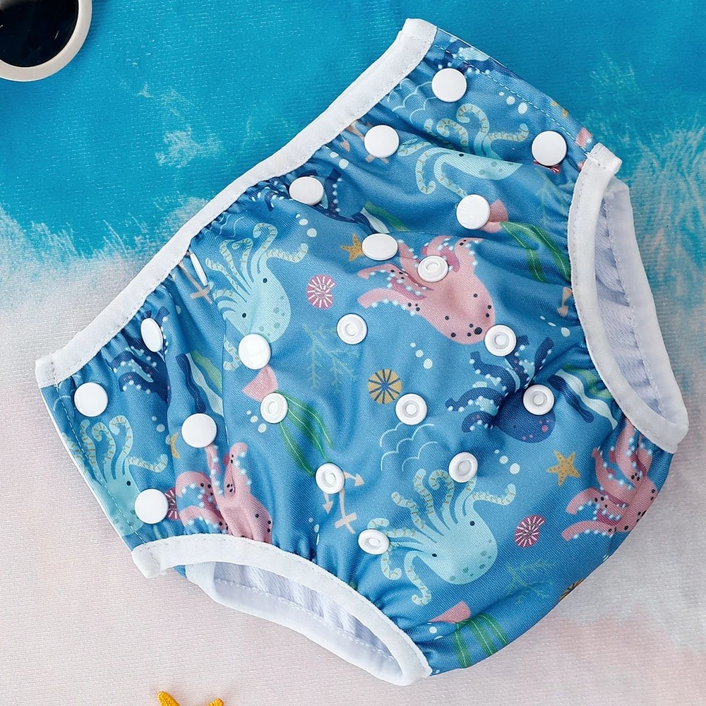 Kangobaby Reusable Baby Swim Diaper Adjustable Washable Swim Pants 9