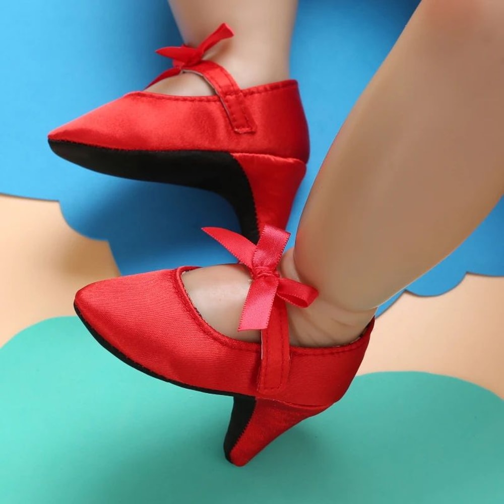 Elegant Baby Girl Heels Shoes Princess Bow Newborn Party Photo Shoes 12