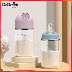 premium borosilicate glass baby bottle with wide mouth for newborn feeding