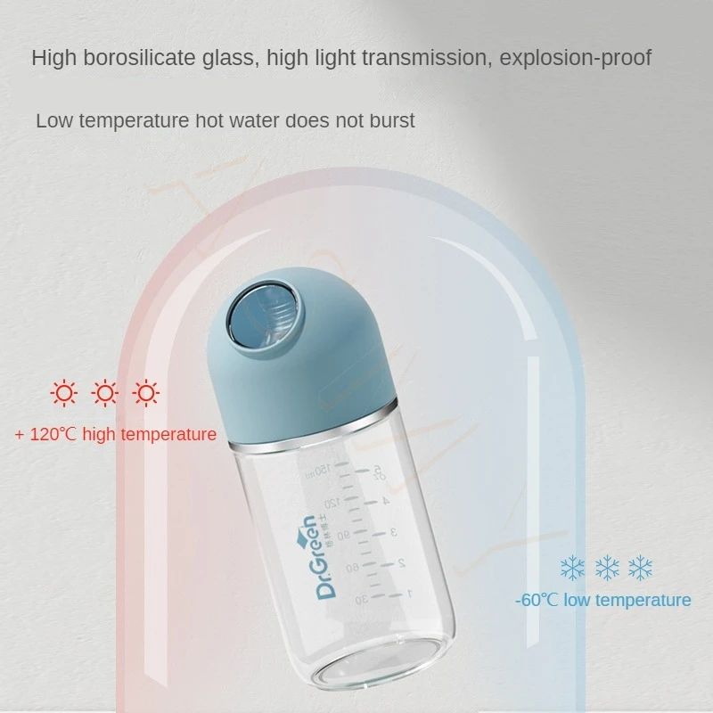 Premium Borosilicate Glass Baby Bottle With Wide Mouth For Newborn Feeding 4