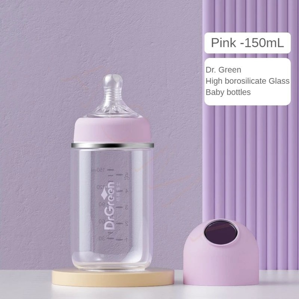 Premium Borosilicate Glass Baby Bottle With Wide Mouth For Newborn Feeding 6