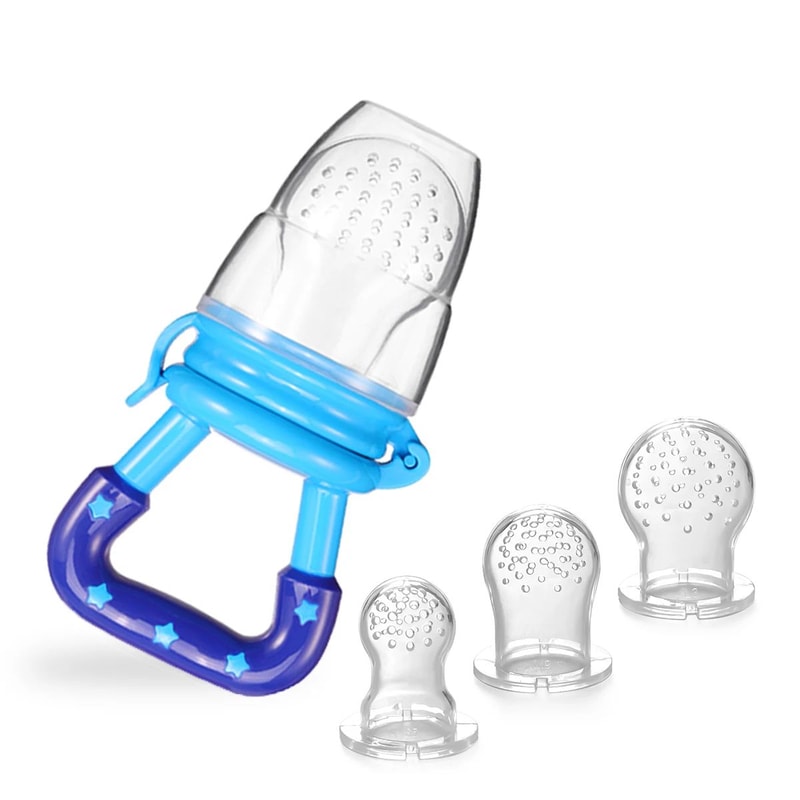 Silicone Baby Fruit Feeder Set With Handles Safe Toddler Food Feeder Fresh Food Pacifier 4Pack 5