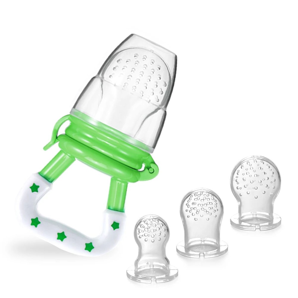 Silicone Baby Fruit Feeder Set With Handles Safe Toddler Food Feeder Fresh Food Pacifier 4Pack 6