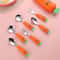 CarrotShaped Baby Feeding Utensils Set Toddler Fork And Spoon Training Kit With Storage Case 2