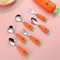 CarrotShaped Baby Feeding Utensils Set Toddler Fork And Spoon Training Kit With Storage Case 2