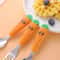 CarrotShaped Baby Feeding Utensils Set Toddler Fork And Spoon Training Kit With Storage Case 4