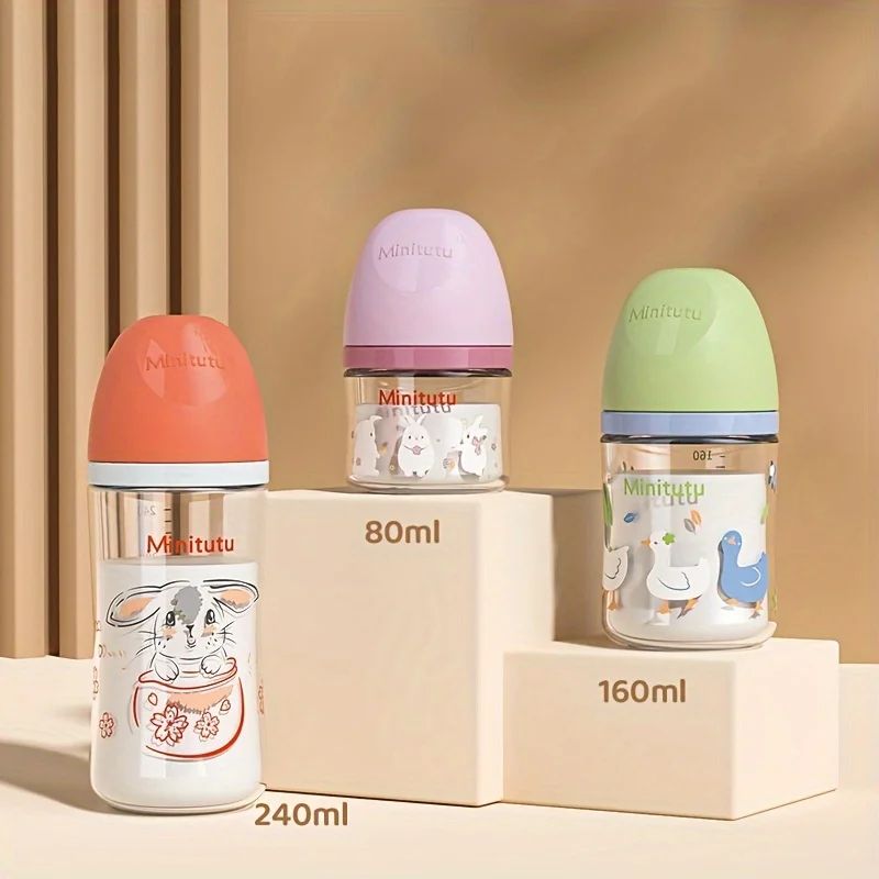 PureCare Glass Baby Bottle Safe Newborn Feeding Bottle For Milk Formula 2