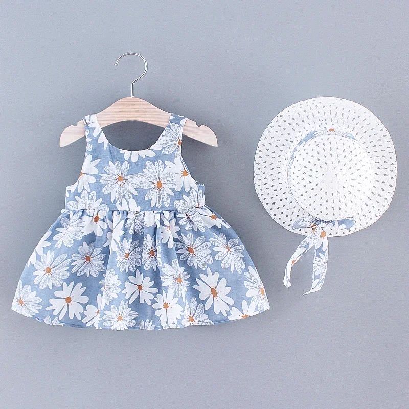 Floral Princess Toddler Summer Dress With Bow For Baby Girls 1