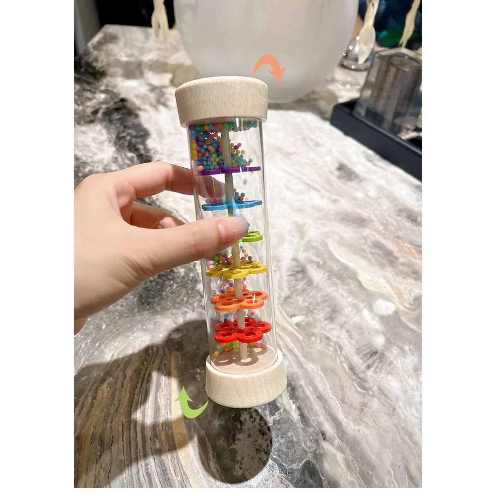 RainSound Sensory Baby Rattle Calming Musical Toy For Early Learning Development 1