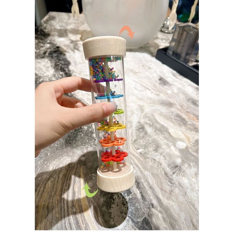 RainSound Sensory Baby Rattle Calming Musical Toy For Early Learning Development 1