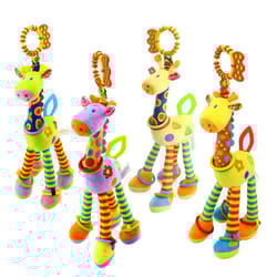 snugglebell plush giraffe baby rattle & teether toy