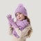 Kids Winter Hat Scarf Gloves Set For Boys Girls Soft Knit Cold Weather Accessory Set 2