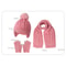 Kids Winter Hat Scarf Gloves Set For Boys Girls Soft Knit Cold Weather Accessory Set 3