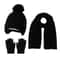 Kids Winter Hat Scarf Gloves Set For Boys Girls Soft Knit Cold Weather Accessory Set 7