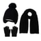 Kids Winter Hat Scarf Gloves Set For Boys Girls Soft Knit Cold Weather Accessory Set 7
