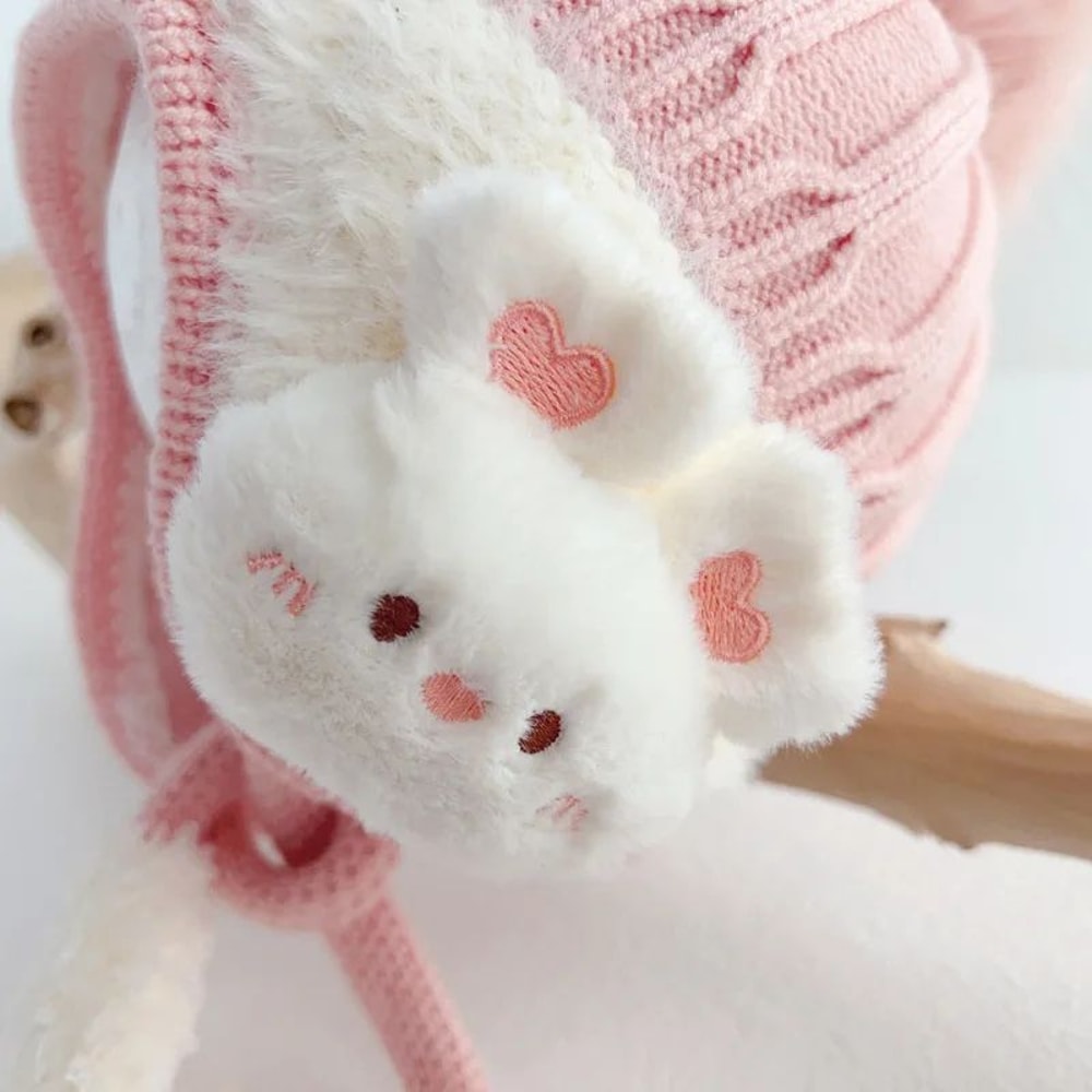 Cozy Animal Toddler Earmuff Beanie Warm Kids Winter Hat With Soft Baby Earmuffs Plush Knit Comfor 3