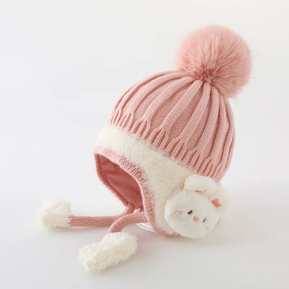 Cozy Animal Toddler Earmuff Beanie Warm Kids Winter Hat With Soft Baby Earmuffs Plush Knit Comfor 8